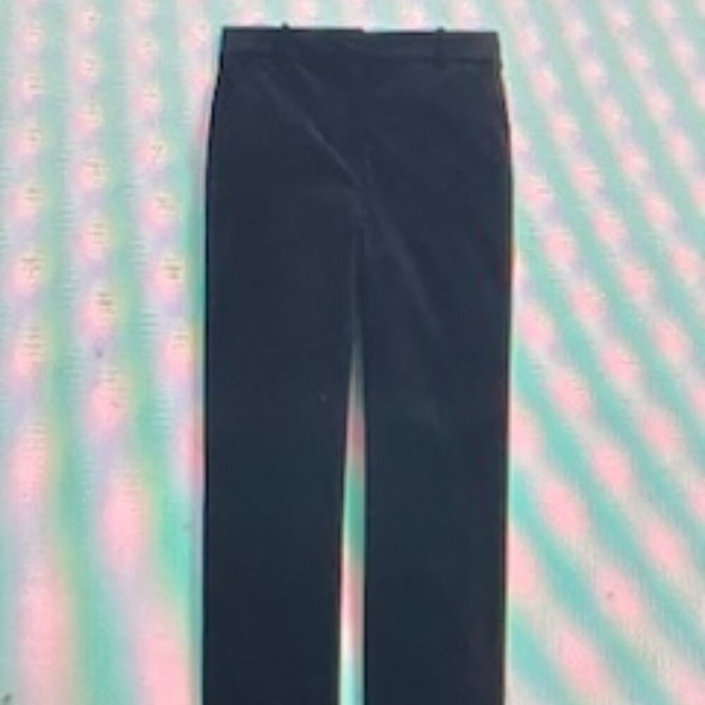 J Crew Factory Velvet Kallie pant in black - Sz. 6 NWT